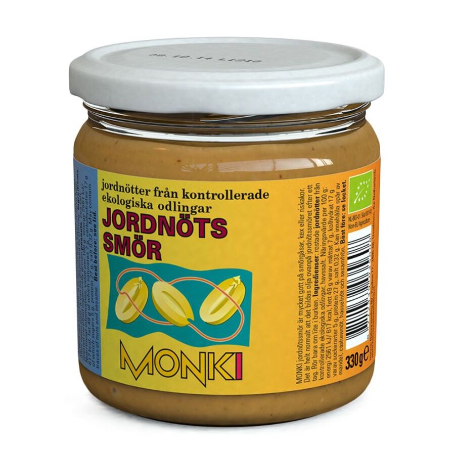 Monki smooth peanøttsmør med havsalt 330 g