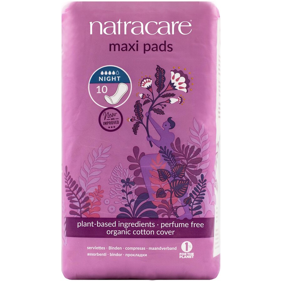Natracare maxi bind night time 10 stk