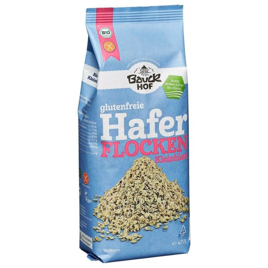 Bauck glutenfri små havregryn 475 g