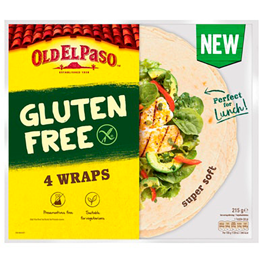 Old El Paso Glutefri Wrap Large 4 stk