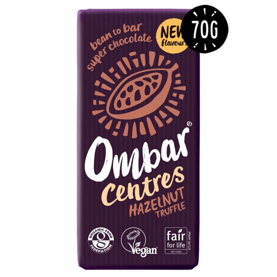 Ombar økologisk sjokolade med hasselnøtttrøffel 70 g