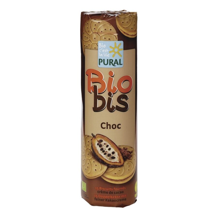 Pural økologisk sjokoladekjeks med kakaofyll 300g