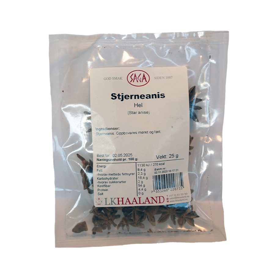 Saga hel stjerneanis krydderpose 40 g