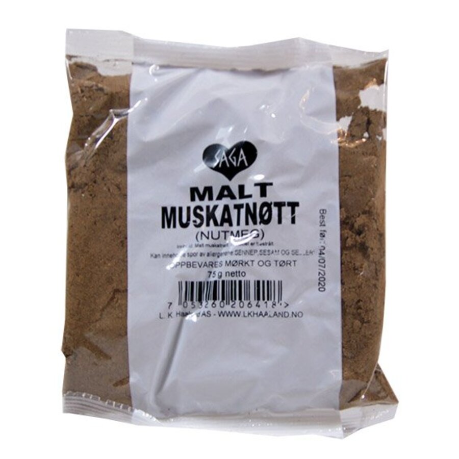 Saga malt muskatnøtt pose 40 g