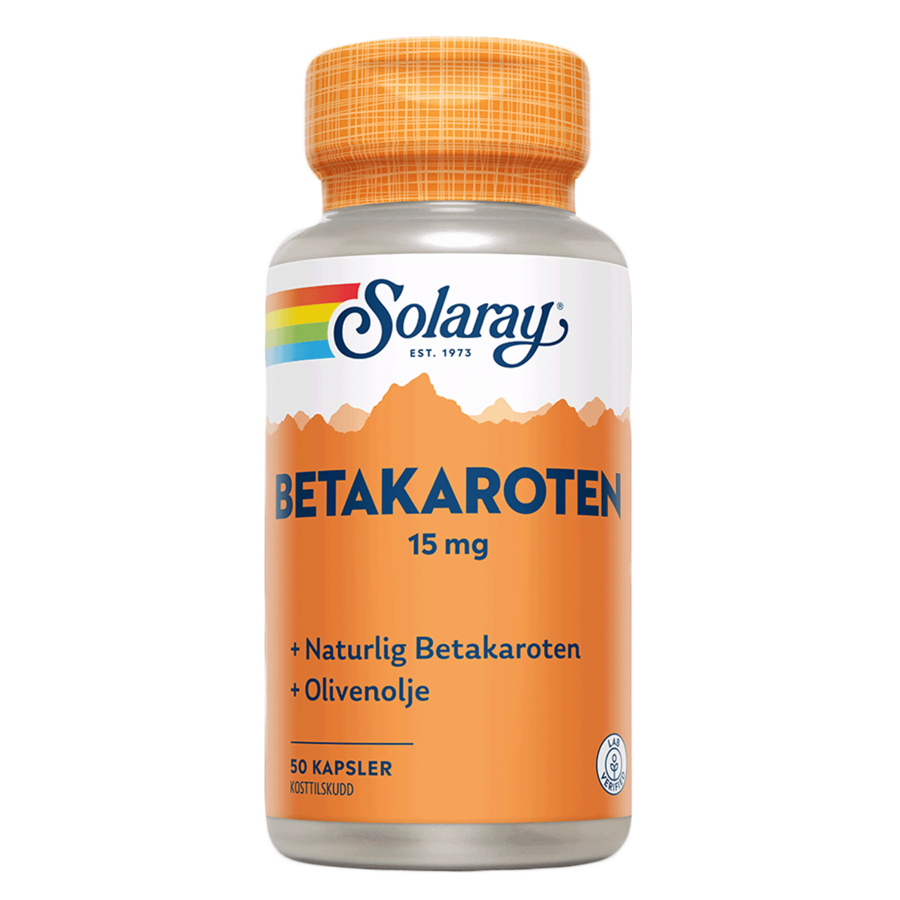Solaray betakaroten 15 mg 50 kapsler