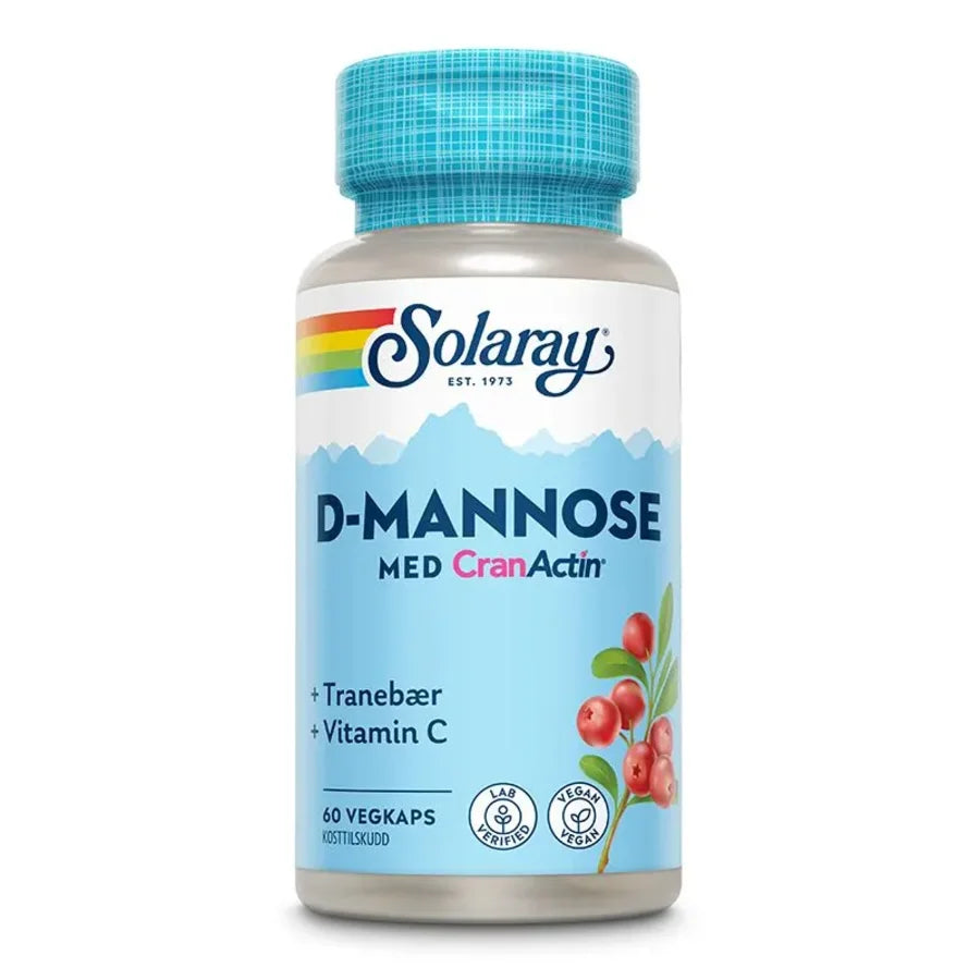 Solaray D-mannose med cranactin 60 kapsler