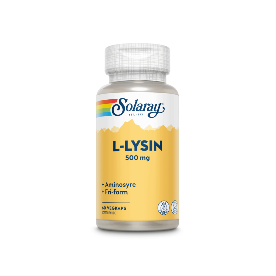 Solaray L-lysin 500 mg 60 kapsler