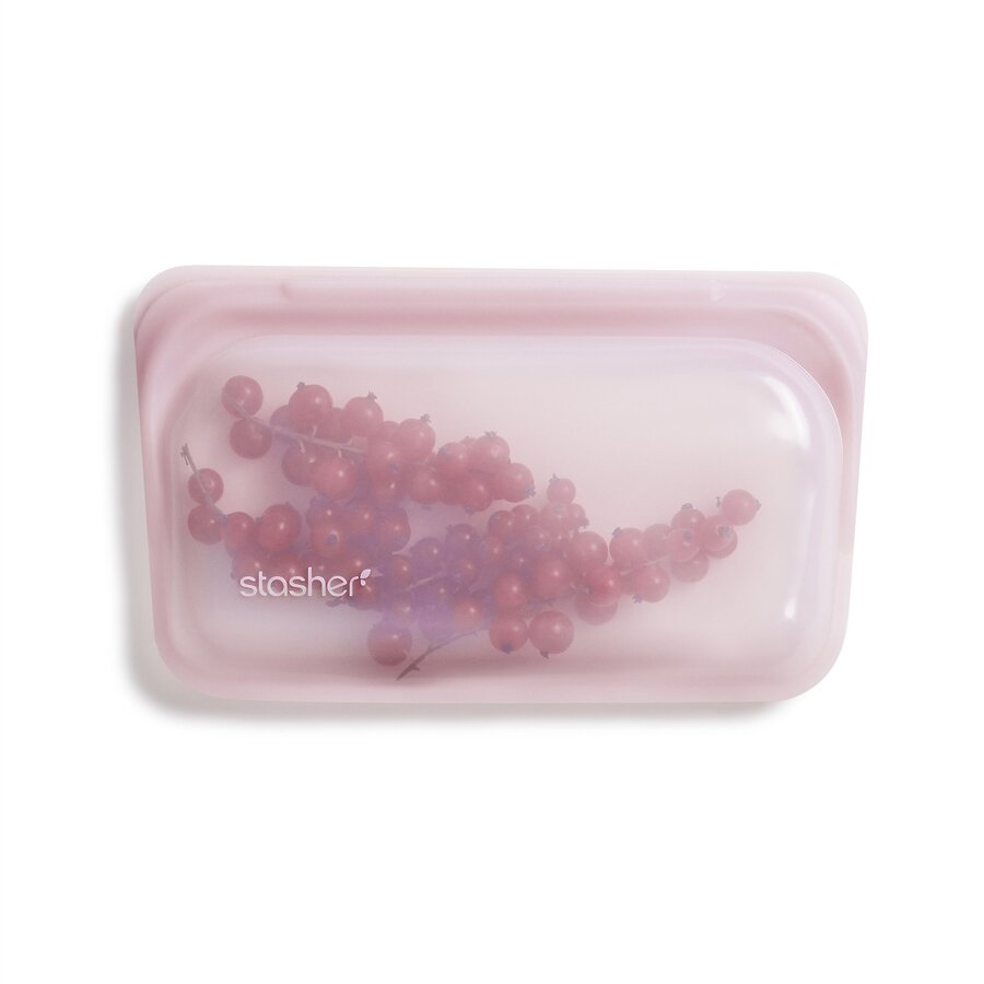 Stasher silicone snack bag rose 19 x 12 cm