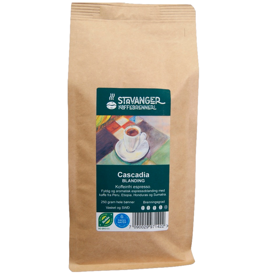 Stavanger Kaffebrenneri koffeinfri espresso bønner 250 g