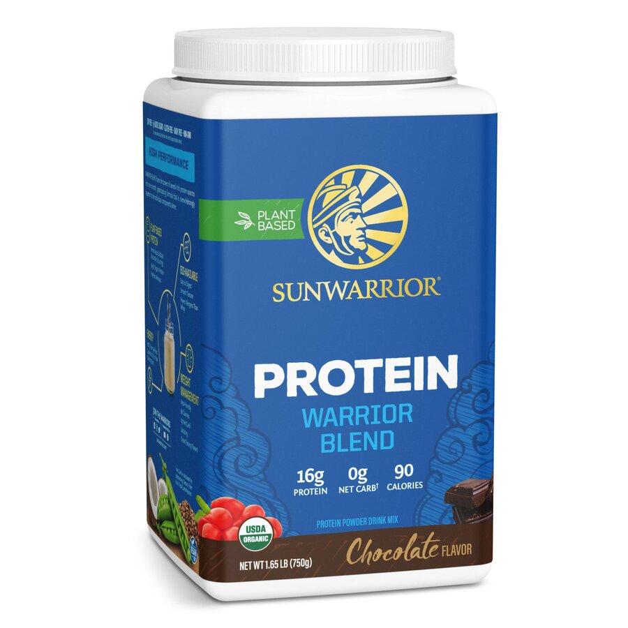 Sunwarrior warrior blend chocolate proteinpulver 750 g