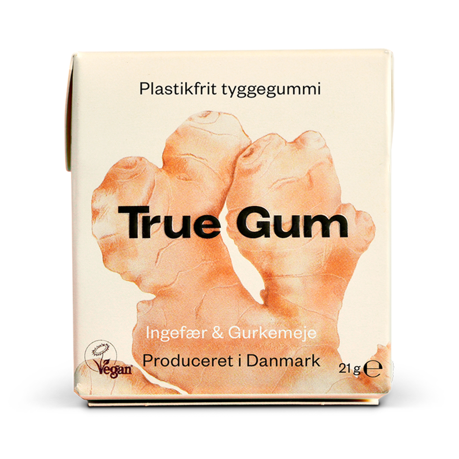 True Gum ginger & turmeric tyggegummi