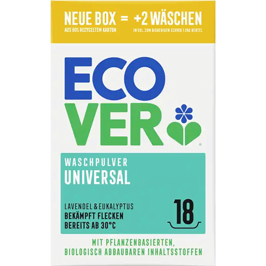Universalvaskemiddel pulver lavendel & eukalyptus 18 vask