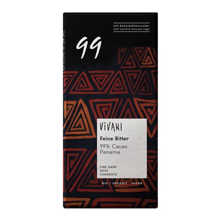 Vivani 99% mørk sjokolade 80 gr