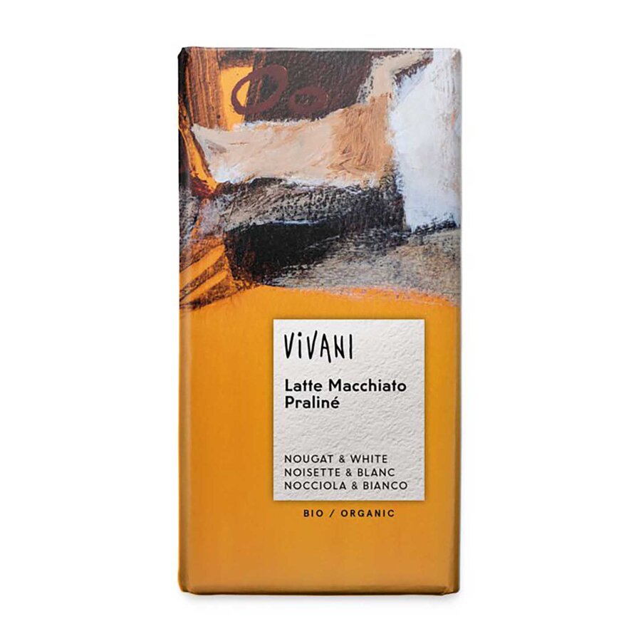 Vivani mørk nougat & hvit sjokolade espresso 100 gr