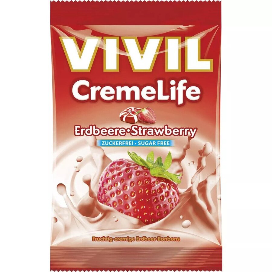 Vivil kremete jordbærdrops 110 g