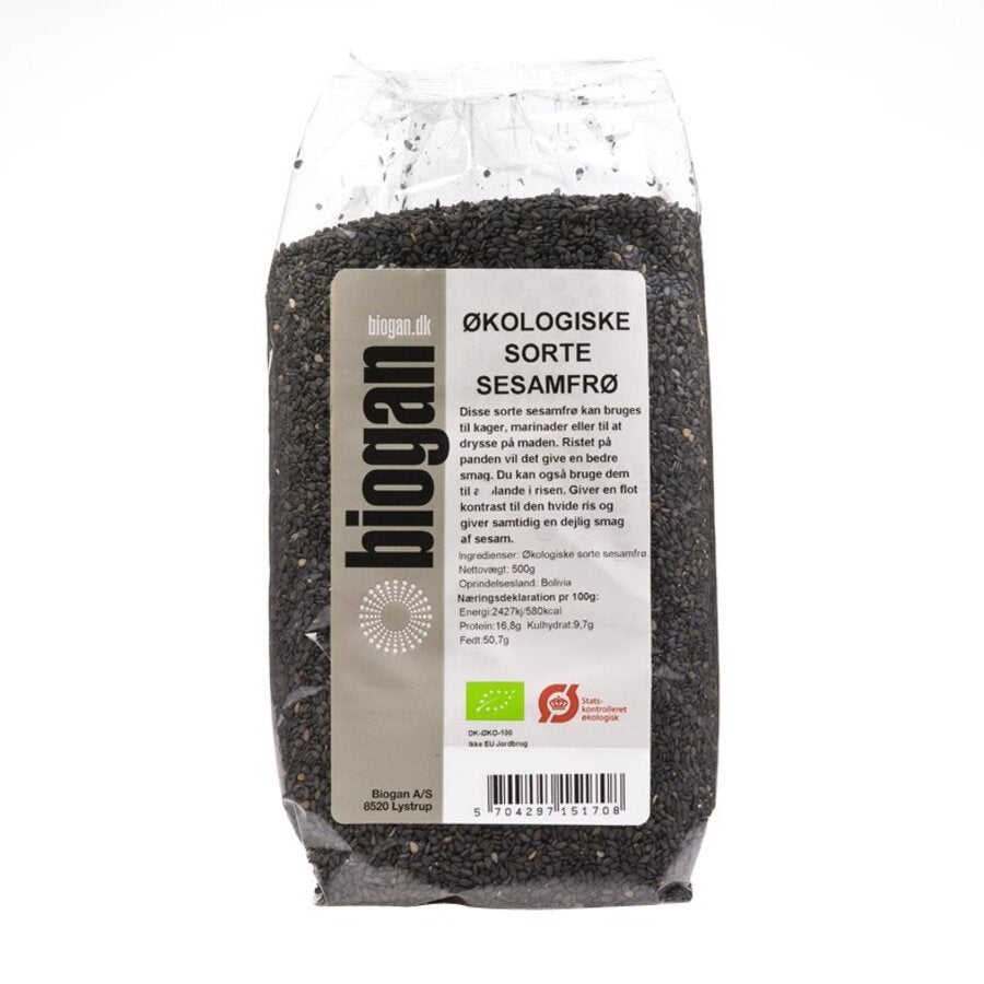 Biogan sorte sesamfrø 500 gr