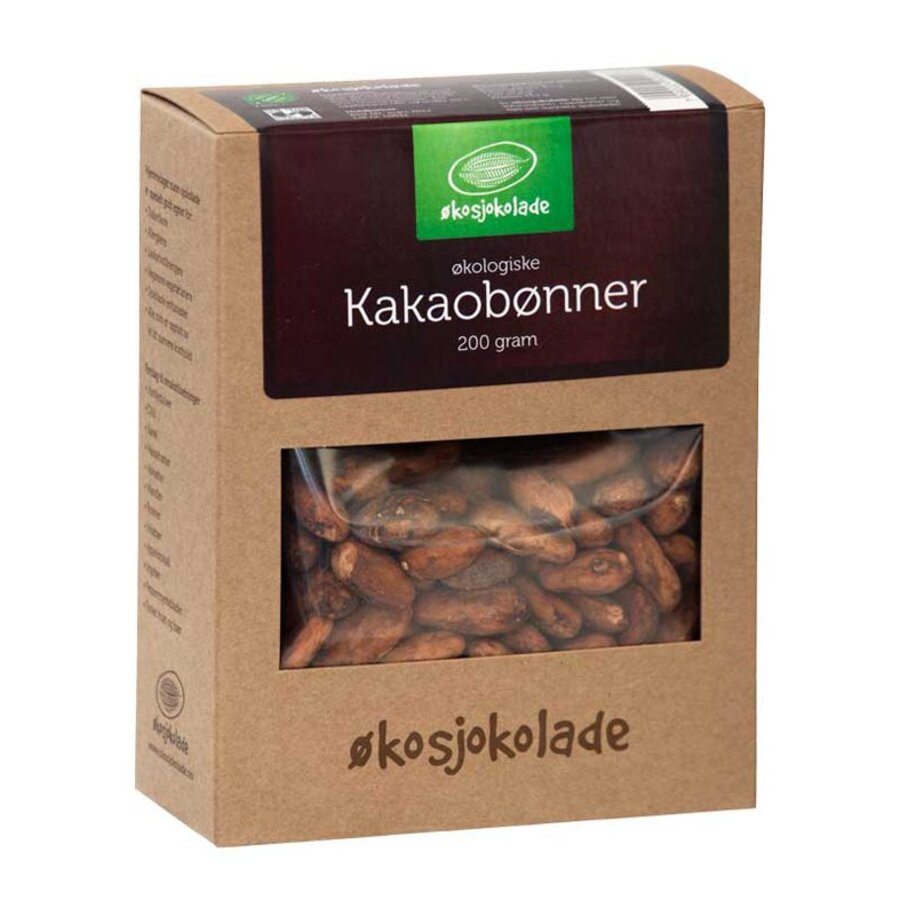 Økosjokolade rå kakaobønner 200 g