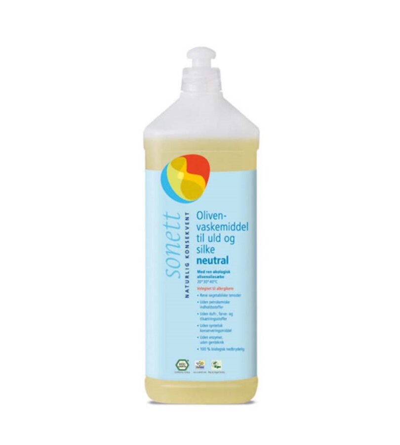 Sonett vaskemiddel oliven, for ull og silke nøytral 1 liter