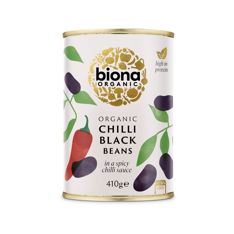 Biona chilli black beans 410 g