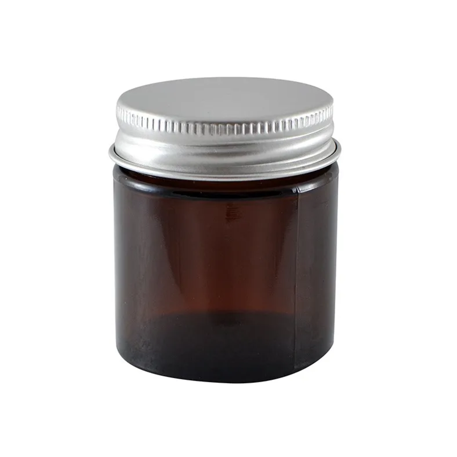 Sunvita brun glasskrukke m/aluminiumlokk 30 ml