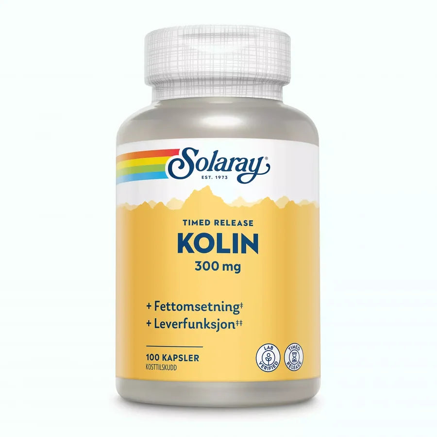 Solaray Kolin 300mg 100 kapsler