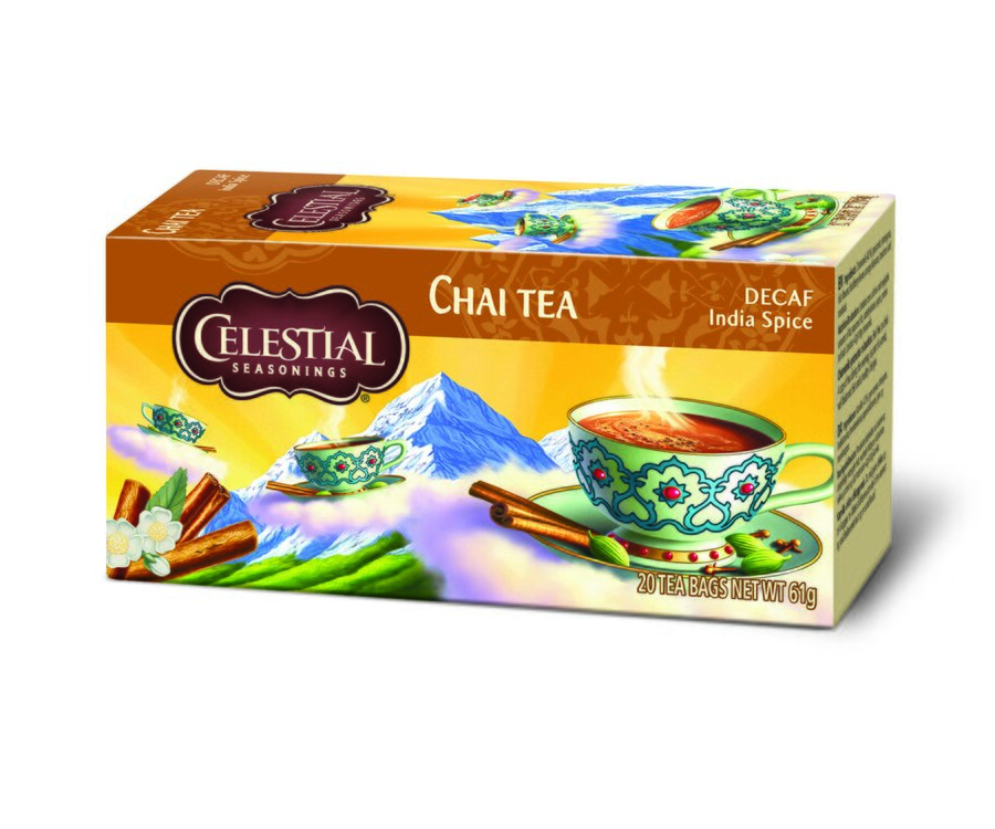 Celestial chai decaf india spice te 20 poser