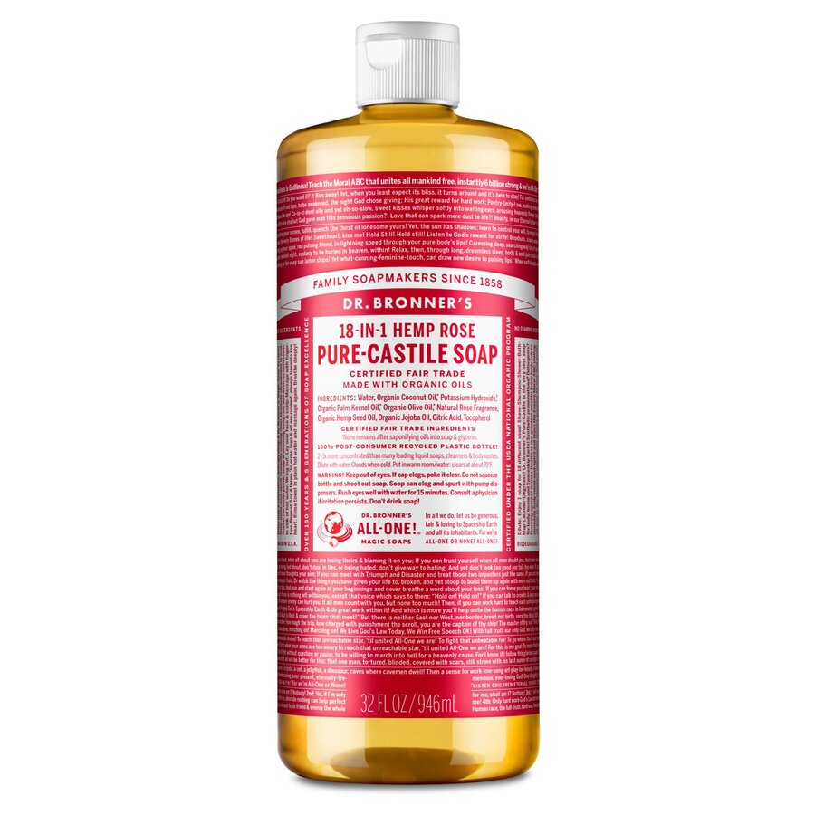 Dr Bronner rose såpe 945 ml