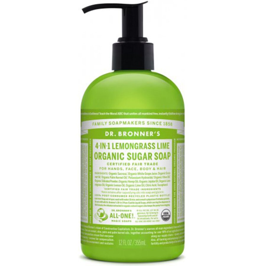 Dr. bronner 4-in-1 hand soap lemongrass 355 ml