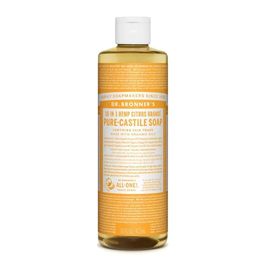 Dr. bronner sitron/appelsin såpe 473 ml