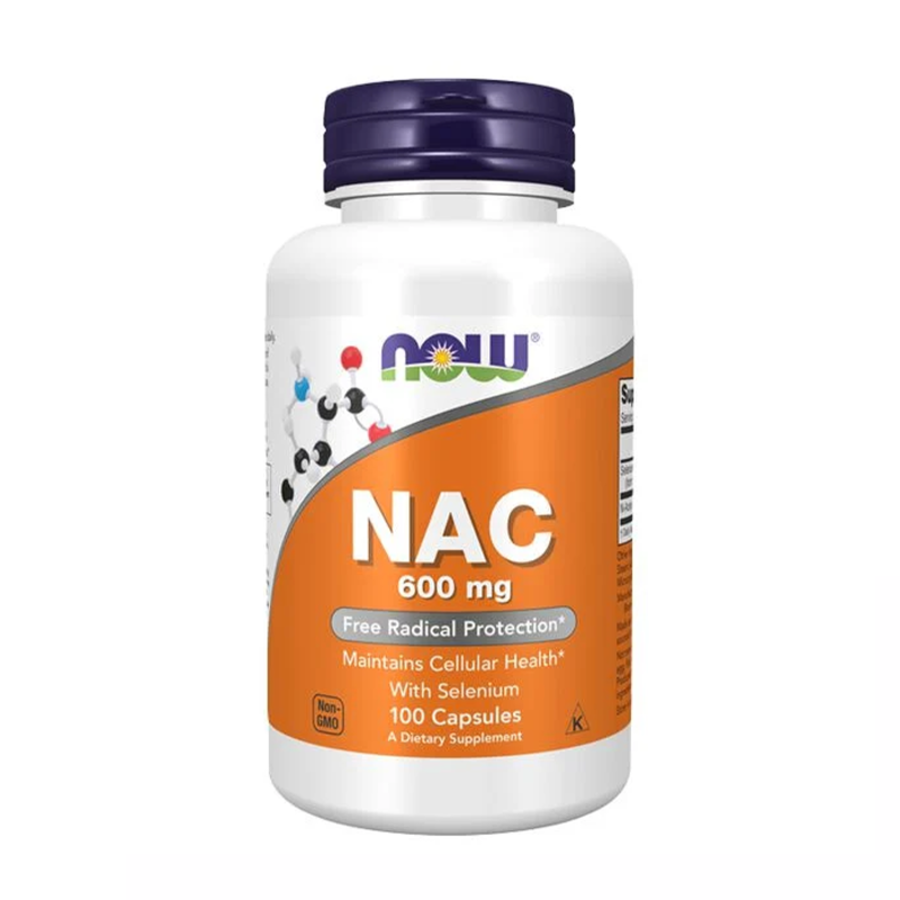 Now Nac acetyl cystein 600 mg 100 kapsler