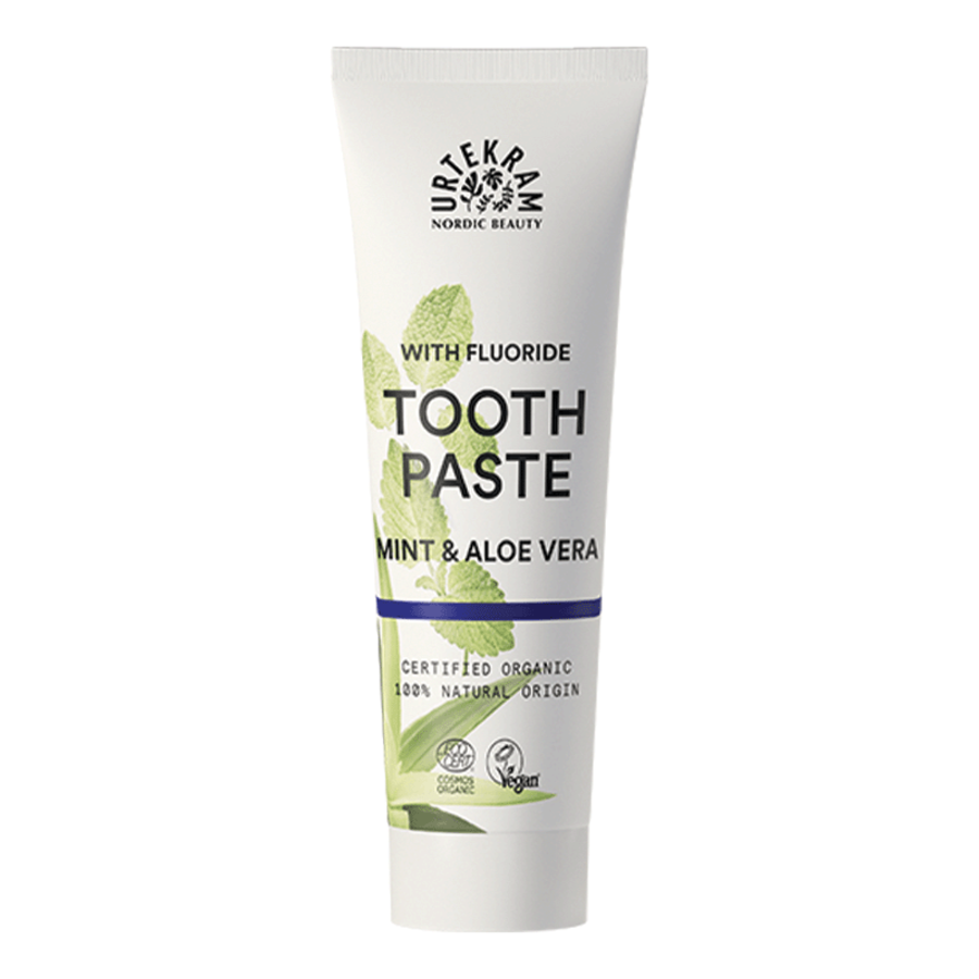 Urtekram Mint og Aloe Vera Tannkrem med Fluor