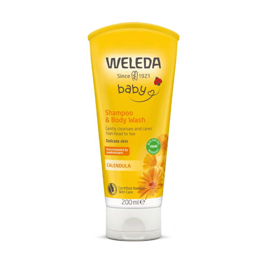 Weleda calendula baby shampoo & body wash 200 ml