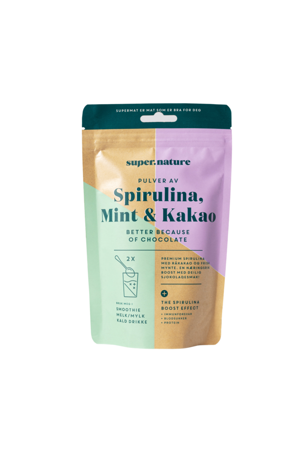 Supernature Spirulina Med Mint & Kakao 315gr