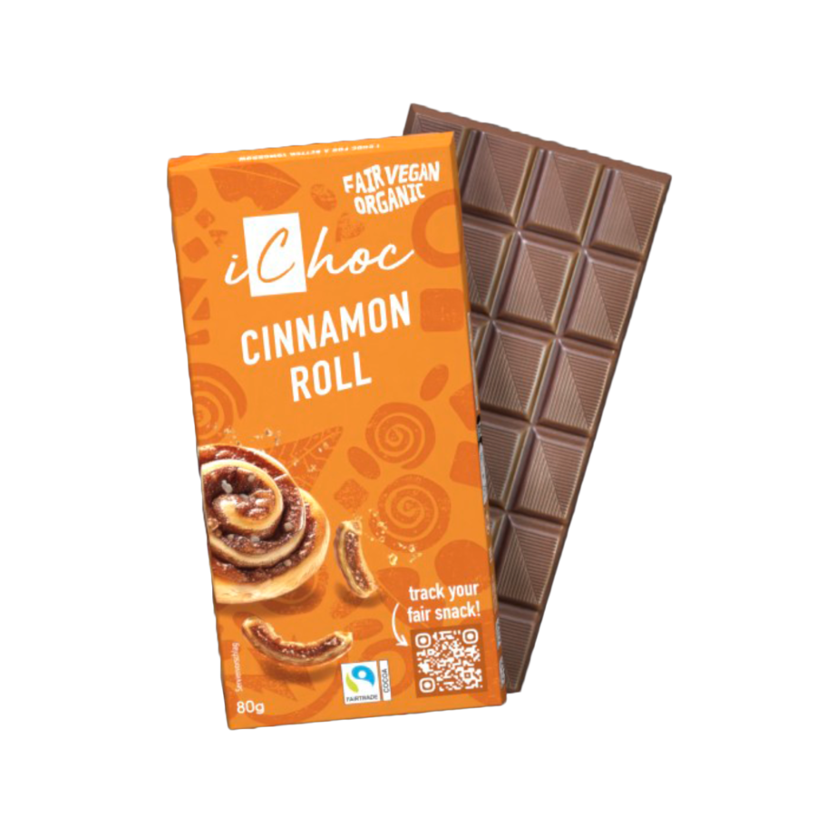 iChoc Chocolate Cinnamon Roll Øko 80gr