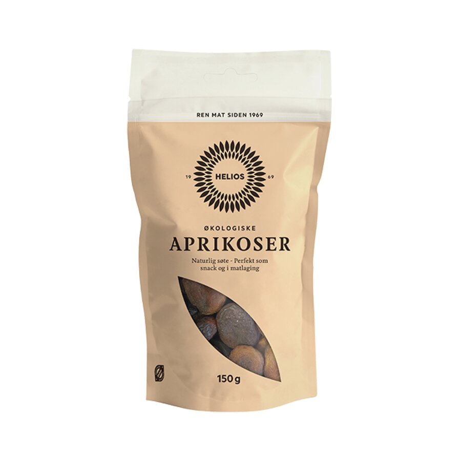 Helios økologisk aprikoser 150 g