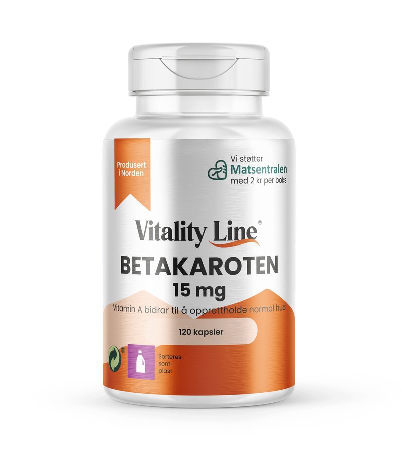 Vitality line betakaroten 120 kapsler