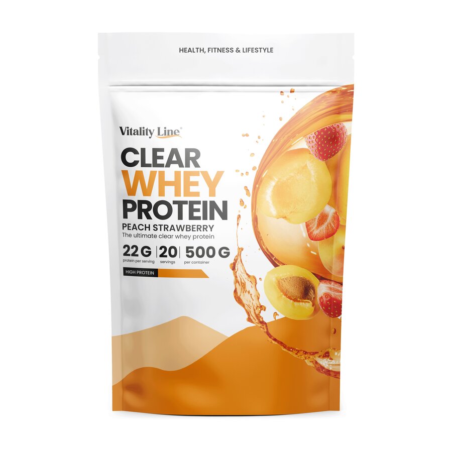 Vitality Line Sport clear whey peach strawberry 500 g