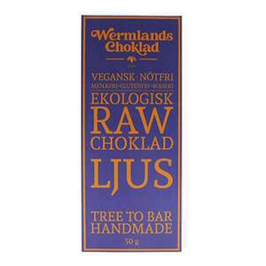 Wermlands Raw lys sjokolade 50 g