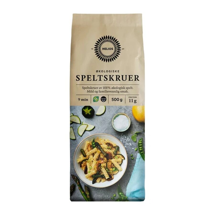 Helios økologiske Speltskruer 500 g
