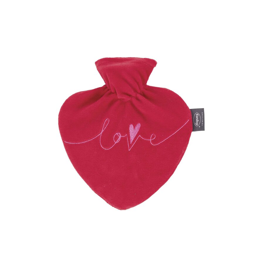 Fashy varmeflaske rød hjerteformet 0,7 L