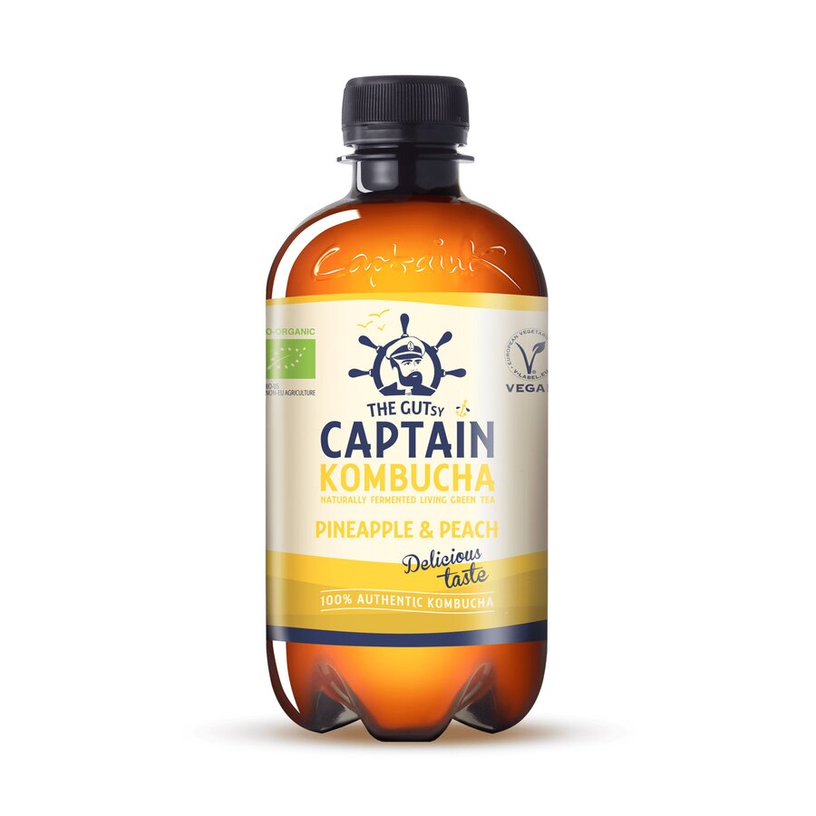 Captain Kombucha pineapple peach 400 ml
