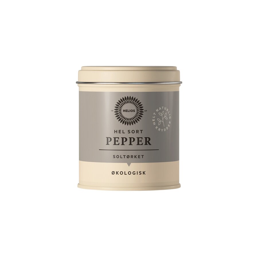 Helios økologisk hel sort pepper 70 g