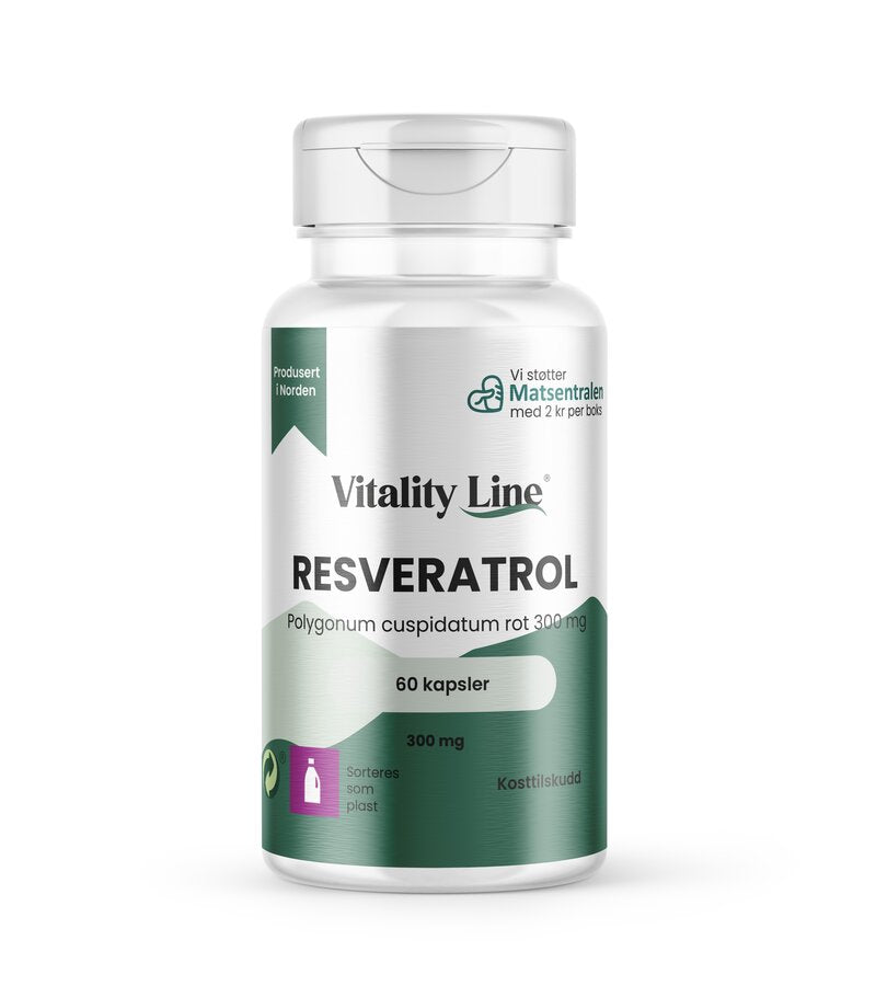 Vitality line resveratrol 60 kapsler