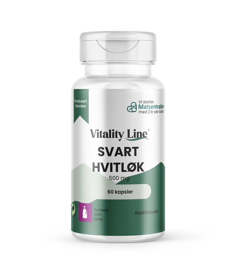 Vitality Line Svart Hvitløk 500mg 60kaps