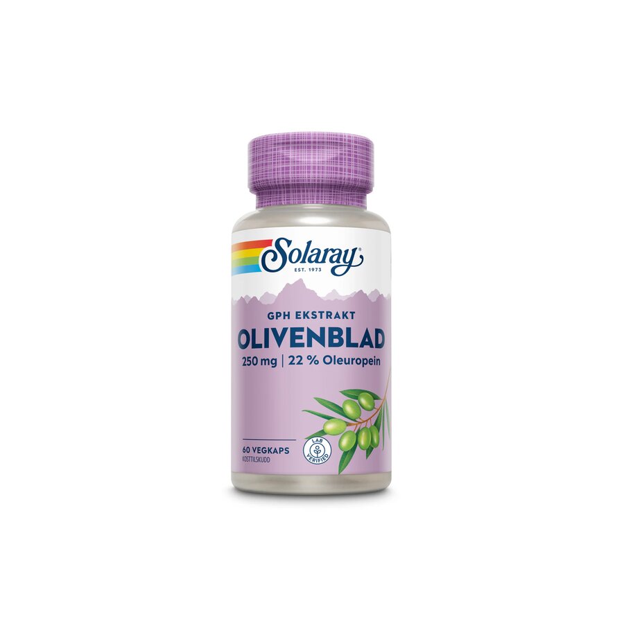 Solaray GPH olivenblad 250 mg 60 kapsler