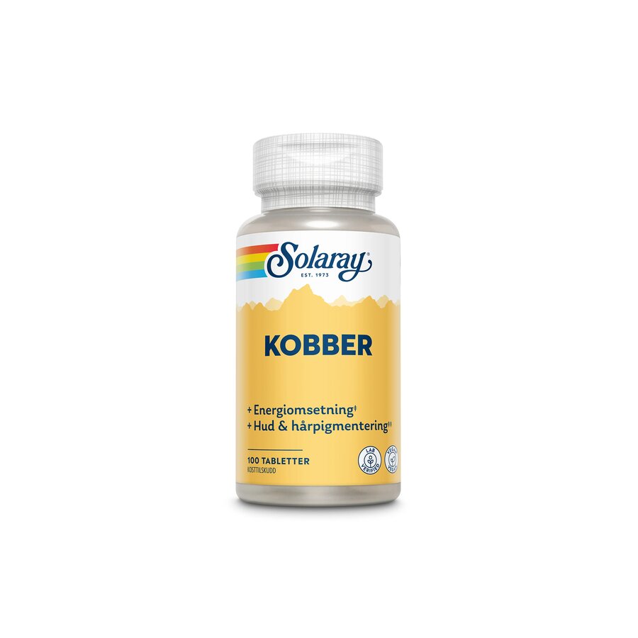 Solaray kobber 2 mg 100 tabletter