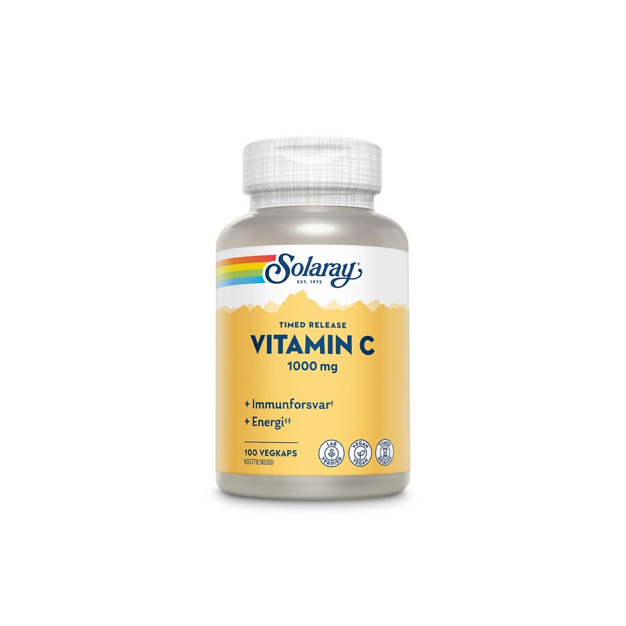 Solaray vitamin C 1000 mg 100 kapsler