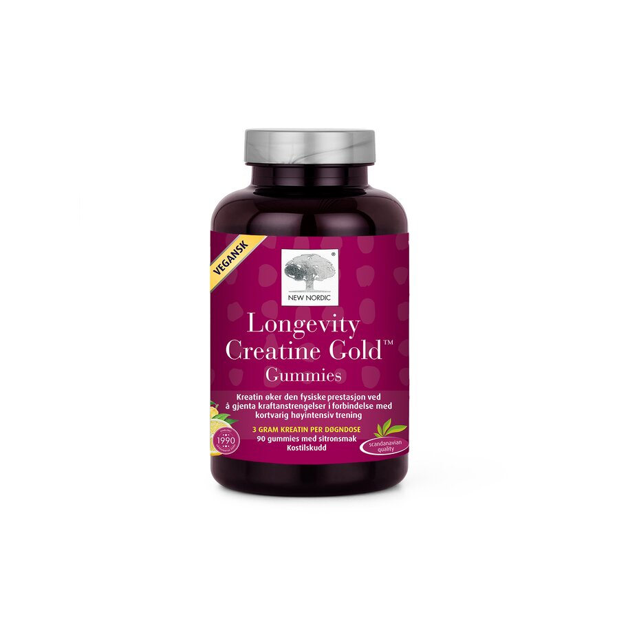 New Nordic Longevity Creatine Gold Gummies 90 stk