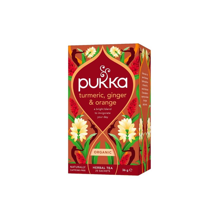Pukka turmeric, ginger & orange 20 poser