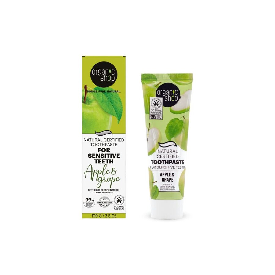 Organic Shop tannkrem sensitive tenner apple & grape 100 g